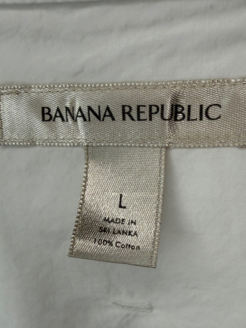 π Banana Republic 100% Cotton Oversized Poplin Button Down Shirt β Size L - Picture 2 of 3